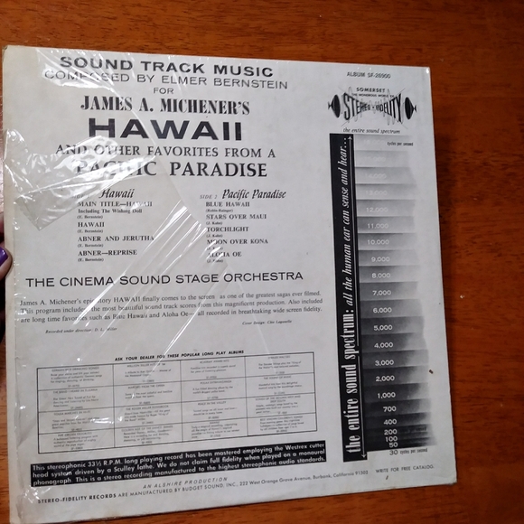 Hawaii& Other Favorites from Pacific Paradise Sound Vinyl Record - Picture 2 of 5